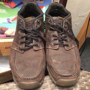 Ok condition leather Timberland boots, light